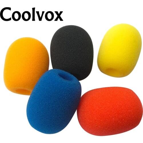 5pcs Conference Microphone Windscreen Foam sponge Cover recording studio equipment,inner diameter:1.3cm*3.6cm (about 0.5"x 1.4")