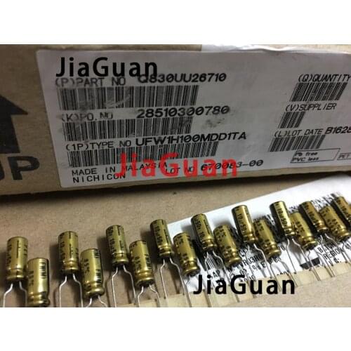 50pcs NEW NICHICON FW 10UF 50V 5X11MM audio Electrolytic Capacitor 50V10uF filter amplifier 10UF/50V 50V 10UF