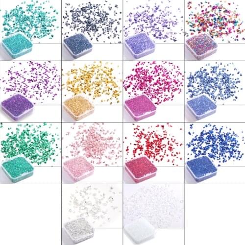 80g/Box Crushed Glass Stone Resin Filling for DIY Epoxy Resin Mold Irregular Crystal Nail Art Decoration Jewelry Making