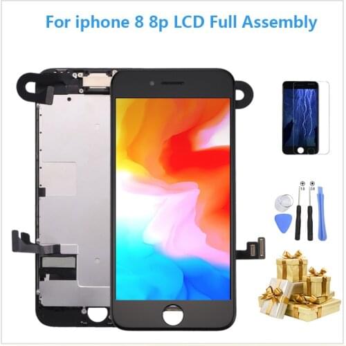 AAA LCD Display For iPhone 8G 8 Plus Touch Screen Digitizer Full Set Assembly Replacement +Front Camera+Sensor+Ear Speaker +GIFT