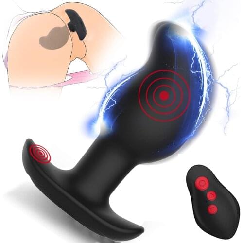 APHRODISIA Anal Electric Shock Plug Anal Prostate Vibrators Vibration Massager Electric Stimulation Butt Plug Vibrating Plug