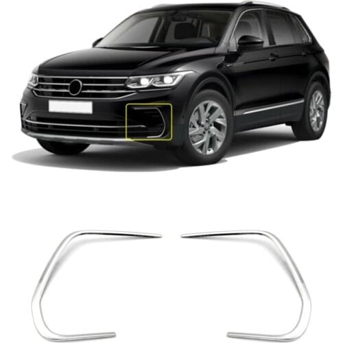 Auto Outdoor Accessories Vw Tiguan 2020 Model And Above A + Quality Stainless Chrome 2 Piece Front Fog Frame