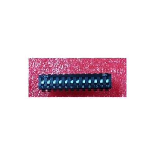 FREE SHIPPING 10PCSx China Quality KI-12 Black 12P DIP Switch 2.54mm 12 Position IC Encoder Switch Slide Switch KI-12H