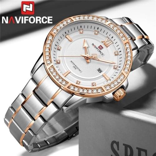 NAVIFORCE Fashion Men Wristwatch Top Brand Luxury Waterproof Man Watch Stainless Steel Sport Military Quartz Male Clock 9187