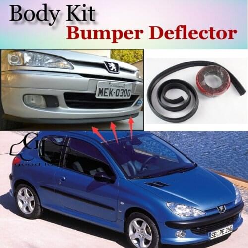 Bumper Lip Deflector Lips For Peugeot 206 / Naza 206 Front Spoiler Skirt For Car Lip Friends Car View Tune / Body Kit / Strip