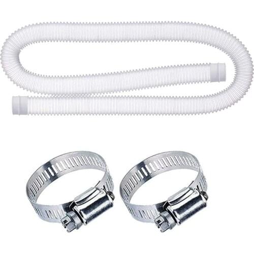 New-Swimming Pool Filter Pump 1.5M Hose Metal Clamp Replacement Accessory for Intex 330 GPH, 530 GPH, and 1,000 GPH
