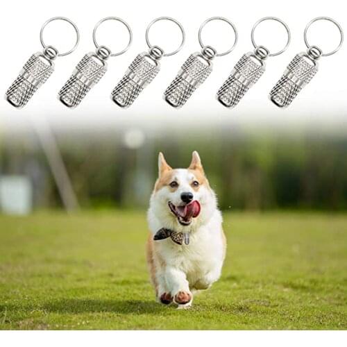 Pet ID Tags Name Address Cell Phone Number Tags Stainless Steel Personalized Dog Cat Tags Pet ID Tag Barrel Tube Anti-Lost