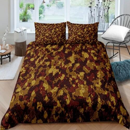 3D Print Duvet Cover Sets Dropshipping 2/3pcs (Single1Pillowcase) Cool Boy Girl Kid Camouflage With Pillowcase Multicolor NO7