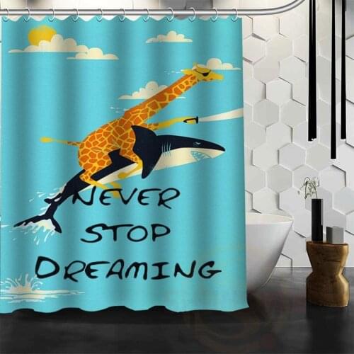 Best Nice Custom Shark Shower Curtain Bath Curtain Waterproof Fabric Bathroom MORE SIZE WJY&39