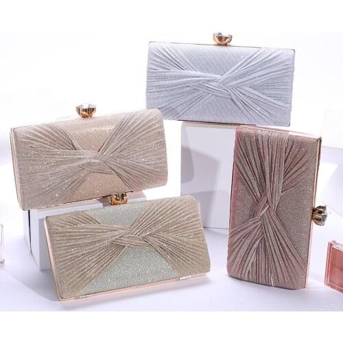 Fashion Crystal Flower Evening Bags Exquisite Clutch Bag Womens Handbags Folds Wallets Ladies Wedding Party Prom Purse 4 Colors