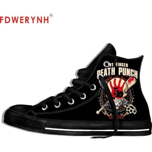 Men Walking Shoes High Top Canvas Shoes Death Metal Music Rock Band For Sale Fashion Lightweight Breathable Shoes For Women Men