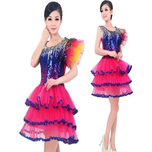 The new opening dance dance female fashion modern stage sequins performance costumes
