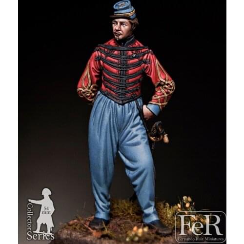 1/32 Spahi Officer, Crimea, 1855, 54mm, Resin Model figure GK, Historical character theme, Unassembled and unpainted kit