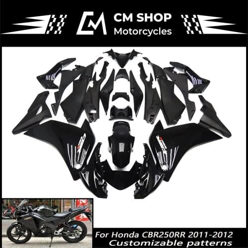For Honda CBR 250 2011 2012 CBR250R CBR250RR 2011-2012 CBR 250R CBR 250RR Black Fairing Injection Mold Fairing