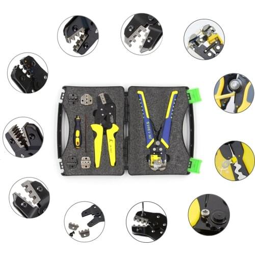 PARON Professional Wire Crimpers Multifunctional Engineering Ratcheting Terminal Crimping Pliers Wire Strippers Bootlace Ferrule