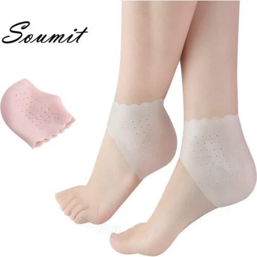 Silicone Heel Protector Pads for Man Women Shoes Half Insoles Dress In Socks Foot Skin Pain Relief Care Tool Insert Gel Cushion