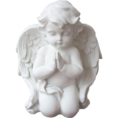 LOVELY ANGEL PLASTER FIGURE FURNISHING EUROPEAN-STYLE CREATIVE CHILDREN FIGURE SCULPTURE NEW BOOKSHELF DESKTOP SCULPTURE STATUE