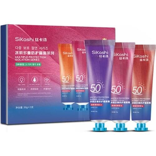 SPF50+ Clear Watery Isolation Cream Concealing Pores Whitening Cream Sunscreen Cream Oil Control Moisturizing Isolation Lotion