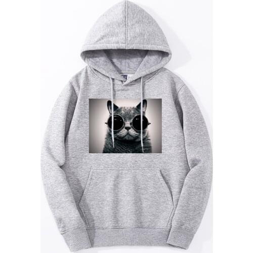 Hoodies For Men Cats Kawaii Hoody Fashion Casual Hooded Tracksuit Mens Fitness Harajuku Gym Sweatshirt Hip Hop Cat Animal Hoodie