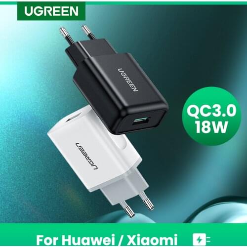 UGREEN 18W USB Charger QC3.0 Quick Charge 3.0 QC Fast Wall Charger for Samsung s10 Xiaomi iPhone Huawei Mobile Phone Charger