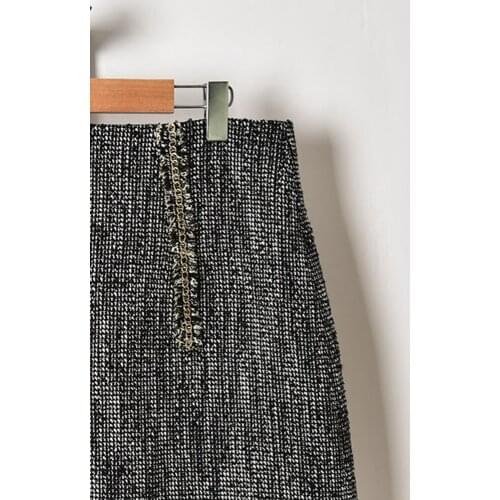 2020 Autumn and Winter New Chain A-line Short Skirt