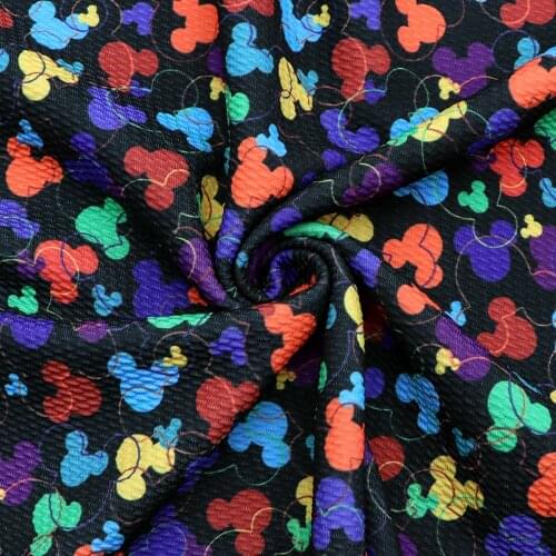 1/2 Yard Cartoon Printed Bullet Fabric Liverpool 4 Way Stretch Spandex Knit Fabric For Baby HeadWrap Bummies Patchwork Tissue