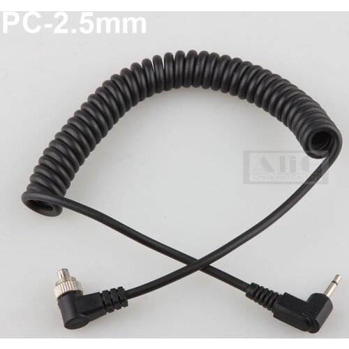 10PCS PC-2.5mm Male Camera Flash PC Sync Cable Screw Lock Fits for Photo Studio Accessories Trigger Godox