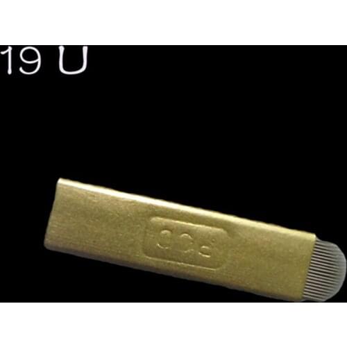 100 pcs pcd 19 pin u shape Hard needle microblading u hard blades microblading pencil eyebrow tattoo supplies