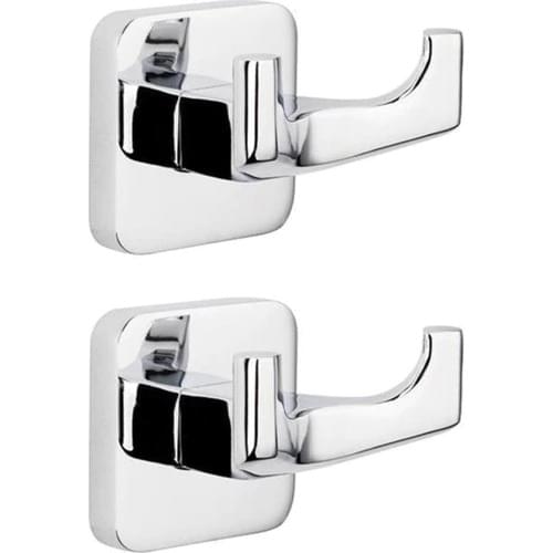 Archa Theme Square Bathrobe Robe Hook 2 Pcs