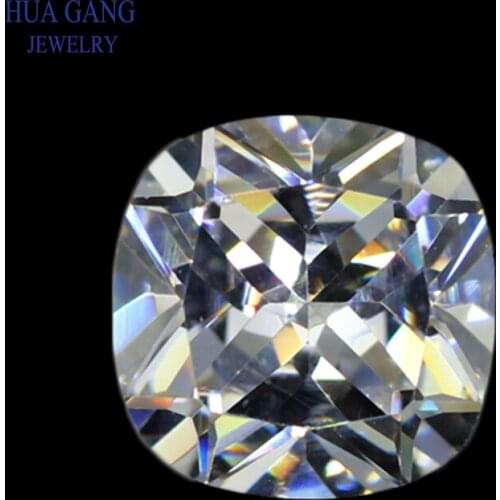 3x3~15x15mm 5A White Cushion Cut Shape Princess Cut CZ Stone Synthetic Gems Cubic Zirconia For Jewelry