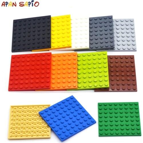 50pcs DIY Building Blocks 8x8 Dots 12Color Educational Creative Toys for Children Size Compatible Brands Thin Figures Bricks