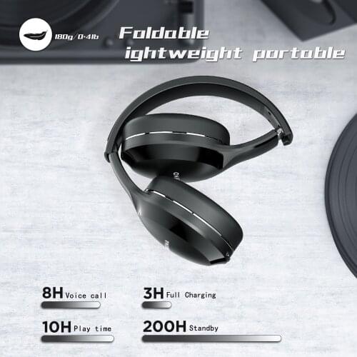 Wireless Headsets Bluetooth Headphone Foldable Earphone Bluetooth 5.0 HIFI Bilateral Stereo Sound with 10H Play Time Freeship