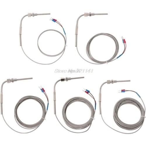 EGT Temperature Sensors Thermocouple K Type For Motor Exhaust Gas Temp Probe 1m/2m/3meter/4m/5m Dec12 Dropship