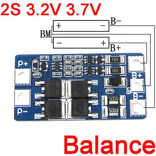 DYKB 2S BMS 10A 6.4V 7.4V w/Balance Lifepo4 Lithium Li-Ion 18650 Battery Protection Board 3.2v 3.7v