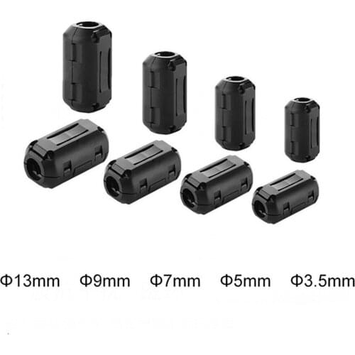 Ferrite Core Cord Ring Choke Bead RFI EMI Noise Suppressor Filter for PowerUSB Antenna HDMI-compatible AudioCable 3.5/5/7/9/13mm