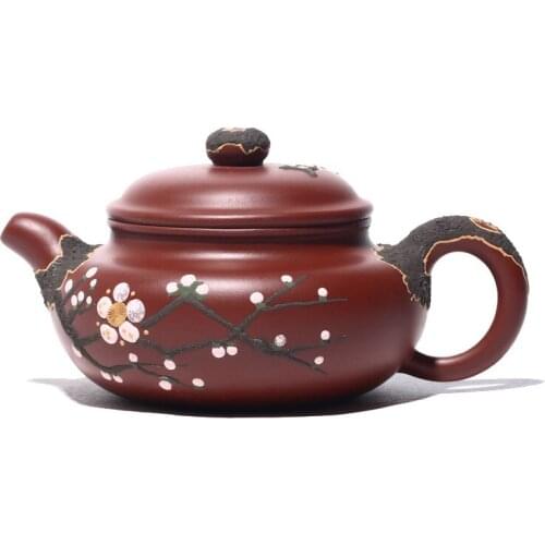 Purple Clay Teapot Original Mine Dahongpao Hand-painted Antique Teapot Tea Set Gift Teapot Kung Fu Tea Set Cute Teapot