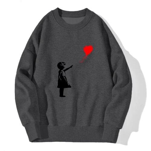 World Peace Hoodies Sweatshirts Men Kcco Balloon Girl Banksy Love Hooded Pullover Male 2020 Winter Warm Fleece Streetwear Hoody