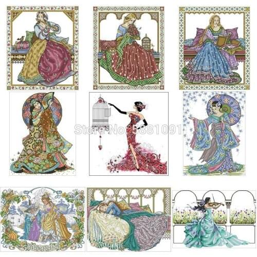 Beauty patterns Counted Cross Stitch 11CT 14CT 18CT DIY wholesale Chinese Cross Stitch Kit Embroidery Needlework Sets home decor