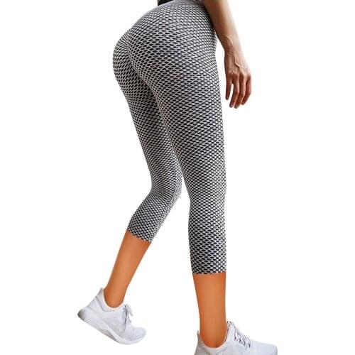 High Waist Yoga Pant Womens Stretch Yoga Leggings Seamless Push Up Sports Pants Fitness Running Gym Sports Length Active Pants