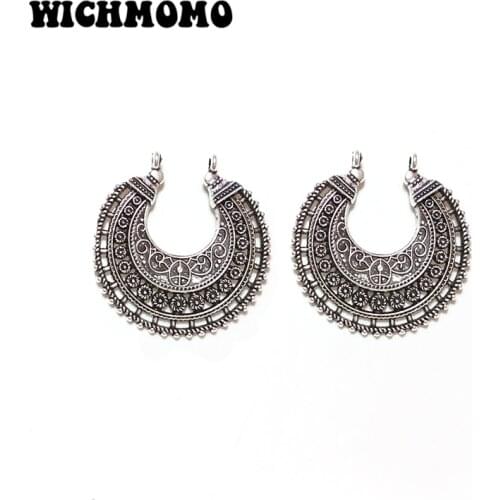 2019 Fashion 38mm 5pieces/bag Zinc Alloy Porous Connector Charms Linker for DIY Necklace Earring Jewelry Accessories