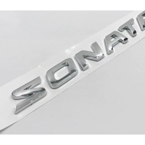 For Hyundai Sonata Letters Logo Sticker Car Rear Trunk 3D Chrome Emblem Badge Sign Decal