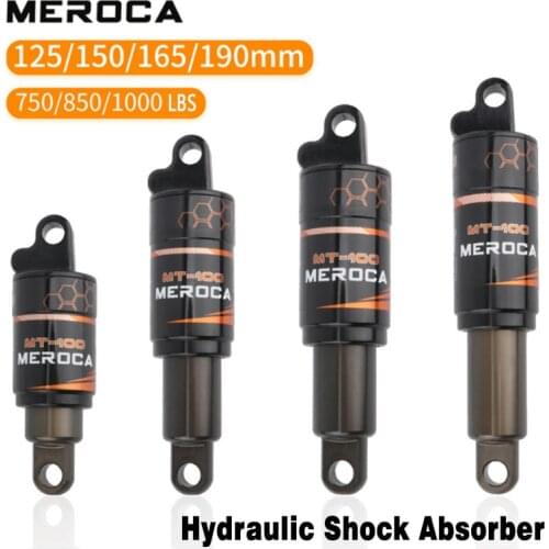 MEROCA Adjustable Hydraulic Shock Absorber 750 780 1000 LBS For Mountain Bike Interated Oil Spring Rear Shock Absorber Bike Part