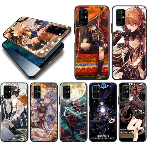 Game Genshin Impact Silicone Cover For Huawei Honor 10i 10 9C 9A RU 9X 9N 9S 9 Pro Lite Play 3E V9 Black Phone Case