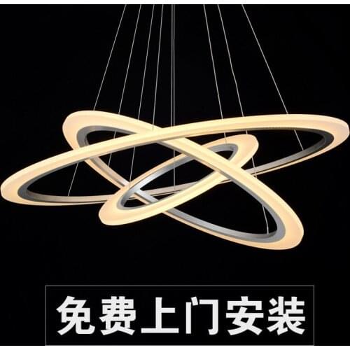 Modern/contemporary Chrome Feature For Led Acrylic Pendant Light Living Room / Bedroom / Dining Room hanging lamp