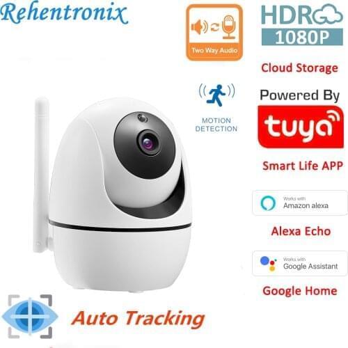 Tuya Smart Human Auto Tracking PTZ WIFI Security Indoor IP Camera 1080P 2-Way-Talk Wireless Camera Works with Alexa Google Home