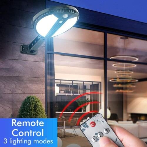 Smart 35W 70 LED Outdoor Garden Solar Wall Light PIR Motion Sensor Solar Lamp Waterproof Solar Powered Sunlight+Remote Control