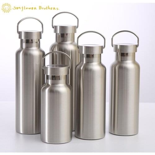 Stainless Steel Vacuum Cup Outdoor Cycling Mountaineering Kettle Portable Sports Kettle American Large Mouth Space Pot