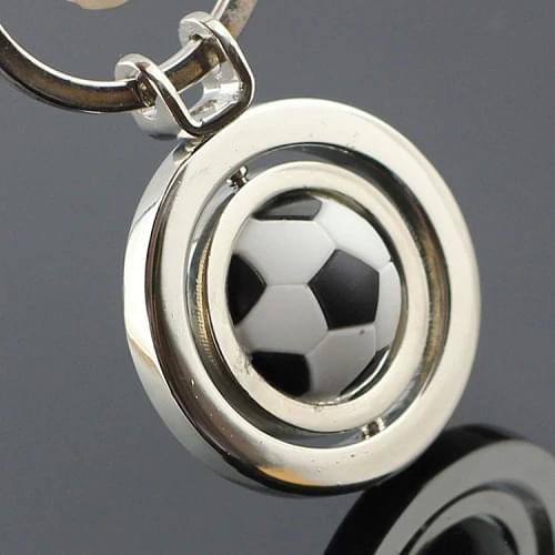 Rotatable soccer keychain llaveros hombre high quality football keychain key ring chaveiro innovative sleutelhanger portachiavi
