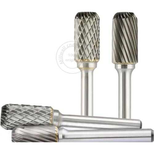 1PCS-free shipping solid carbide tungsten steel milling cutter,6mm shank W type Metal electric grinding head,Polishing tool
