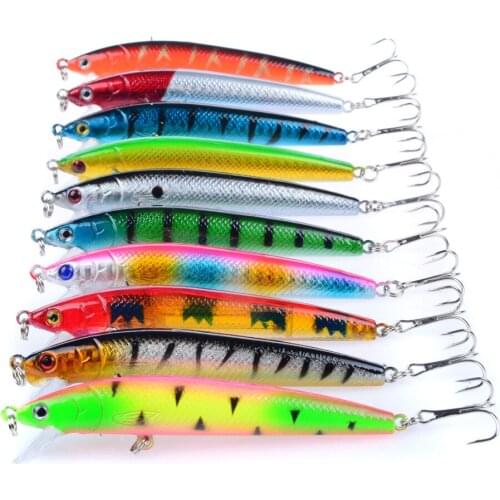 10COLOR Best Fishing Lure Floating Crank baits Soft Rotating Tail Fishing Bait Artificial Bait floating lure lipless crank